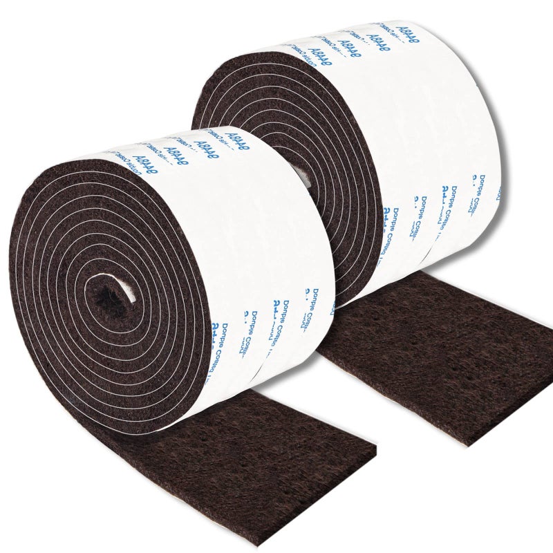 Felt Strips with Adhesive Backing Adhesive Felt Strips 2 Rolls 2X 60 Inches Brown