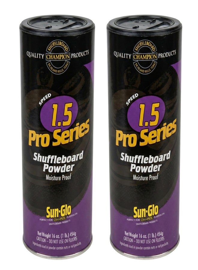 Sun-Glo Speed 1.5 (Pro Series) Shuffleboard Powder Wax – The Professional’s Choice for Speed & Accuracy – 16 oz Shaker Can (2 Pack) - Image 1