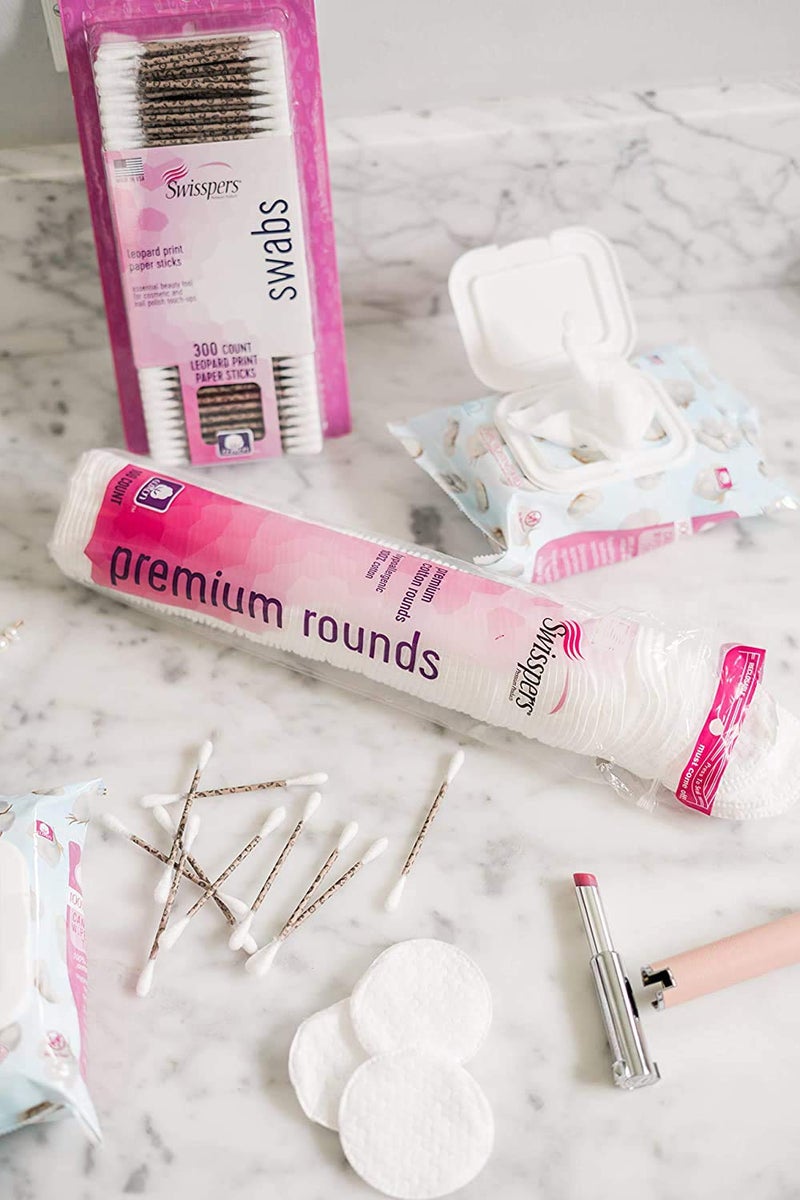 Swisspers Premium 100% Cotton Rounds, Hypoallergenic, 240 Count - Image 2