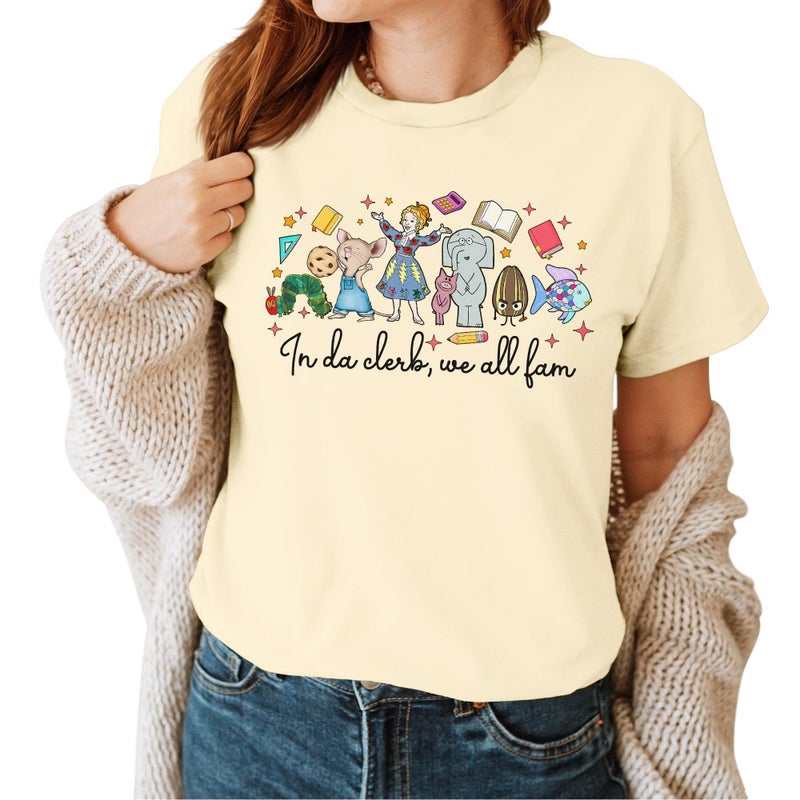 InterStellux in Da Clerb, We All Fam Teacher Shirt - Teacher Shirts - Classroom Back to School T-Shirt - Teacher Tshirt- First Day of School Shirts Teacher - Gifts for Teacher's Day (Ivor, 2XL) - Image 1