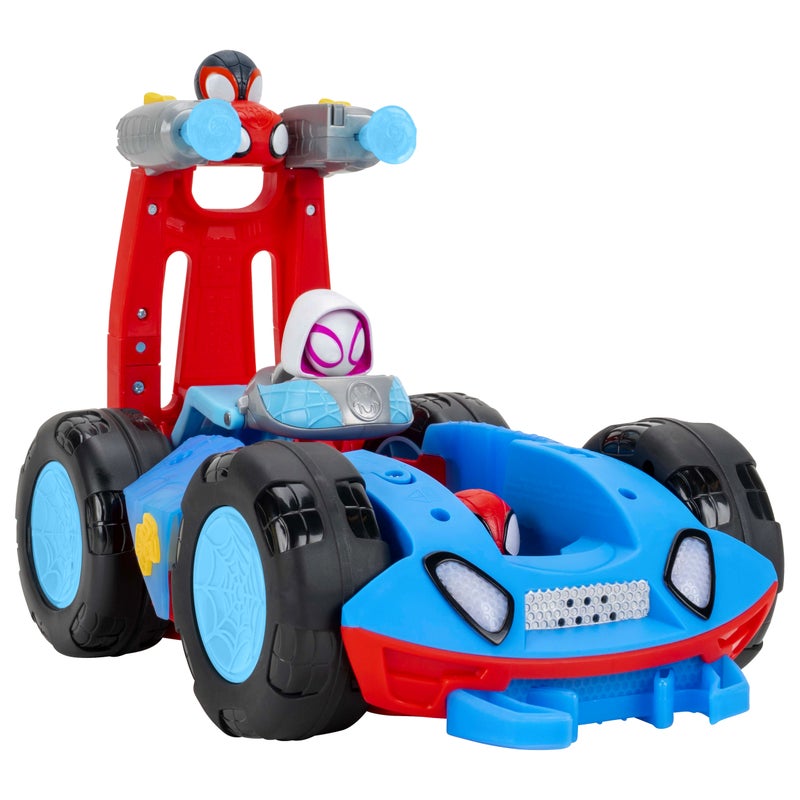 MARVEL Spidey N Friends Deluxe Flip & Reveal Cruiser Play Vehicle with Lights & Sounds | Marvel | Spiderman | Toy Vehicle | Toy Car | Collectible Toys | Encourages Imaginative Play & Motor Skills Development | Gift for Kids & Toddlers - Image 1