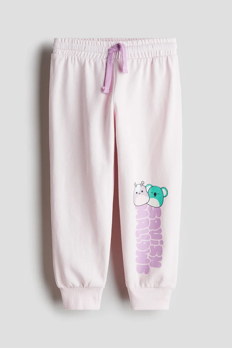 اتش اند ام بنطلون رياضي قطني مزين بطبعة