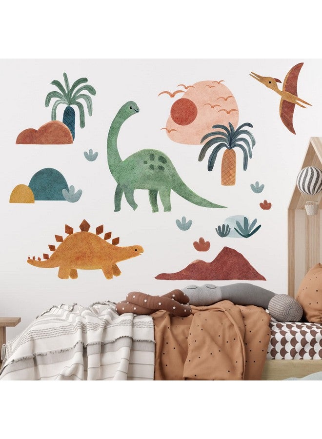 Mfault Boho Dinosaur Wall Decals Stickers, Bohemian Dino Hawaii Nursery Decorations Baby Boys Girls Bedroom Playroom Art, Neutral Toddlers Kids Room Decor Gifts - Image 5