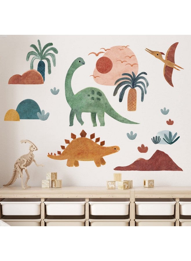 Mfault Boho Dinosaur Wall Decals Stickers, Bohemian Dino Hawaii Nursery Decorations Baby Boys Girls Bedroom Playroom Art, Neutral Toddlers Kids Room Decor Gifts - Image 4
