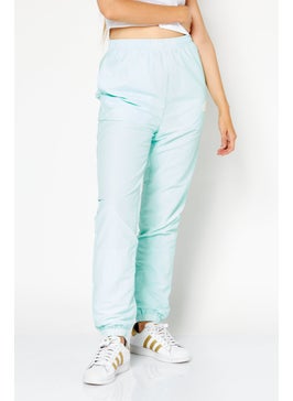 Women Straight Leg Brand Logo Track Pants, Mint
