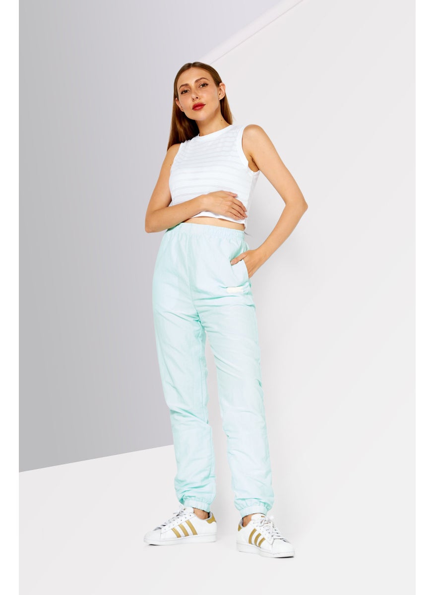 LACOSTE - Women Straight Leg Brand Logo Track Pants, Mint - Image 1