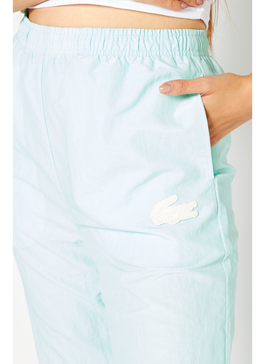 LACOSTE - Women Straight Leg Brand Logo Track Pants, Mint - Image 1