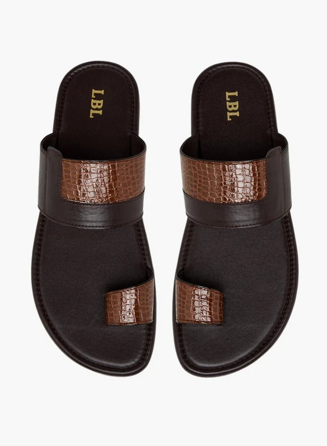 LBL by Shoexpress BROWN Panelled Arabic Sandals for Men | Best Price UAE