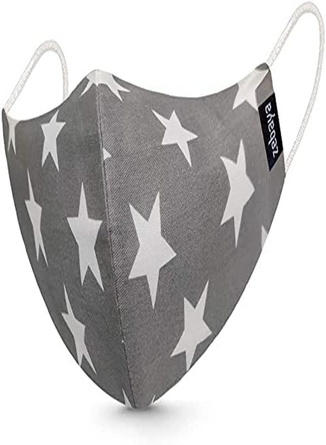 zebaya Unisex Designer Mask. Washable & Reusable Fabric. 3 Layer of Protection. Pack of 5 Nos - Image 3