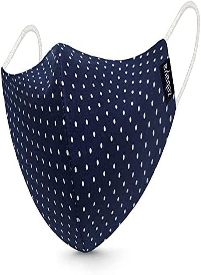 zebaya Unisex Designer Mask. Washable & Reusable Fabric. 3 Layer of Protection. Pack of 5 Nos - Image 5