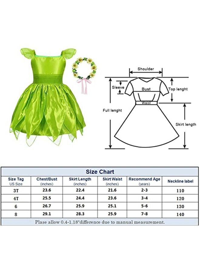 ISank Green Princess Dress Costumes for Girls Birthday Party Fancy Dress Up  - Image 2