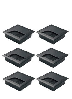 Y&D Cable Grommet  6PCS Computer Desktop Decorative Grommet Plastic with Brush Tidies for Home and Office Table Surface Port Hole Covers (Size: 8 * 8cm)  - Image 1