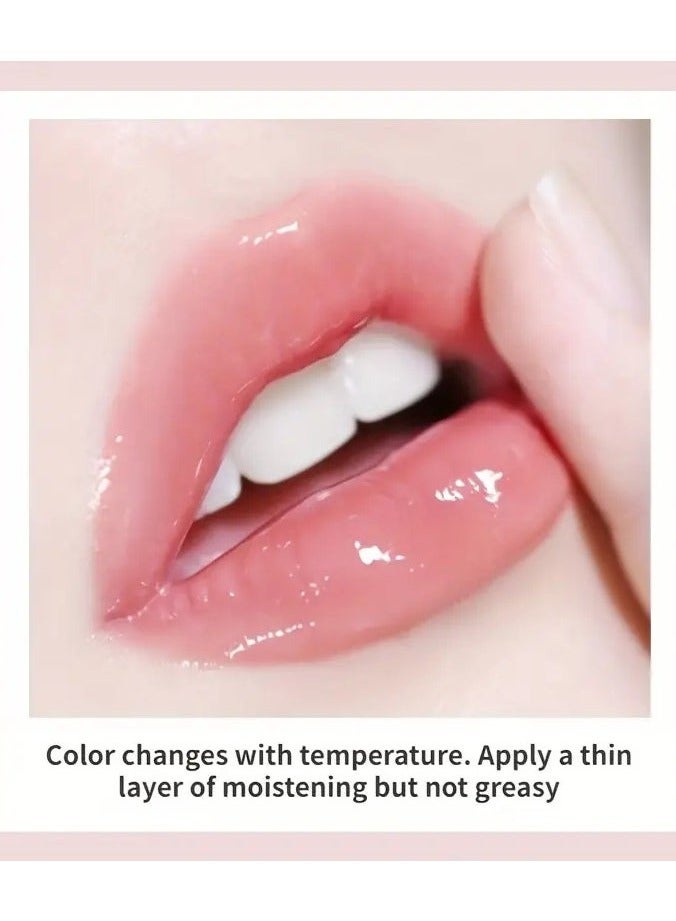 يانقينا أحمر شفاه هلام بتلة تغيير اللون السحري-مرطب ومغذي ، حساسة لدرجة الحرارة ، مظهر طبيعي لجميع أنواع البشرة-هدية عيد الحب المثالية مع أحمر شفاه زهرة سكوالان النباتية مع نبات سكوالان نبات سكوالان #02 - Image 3