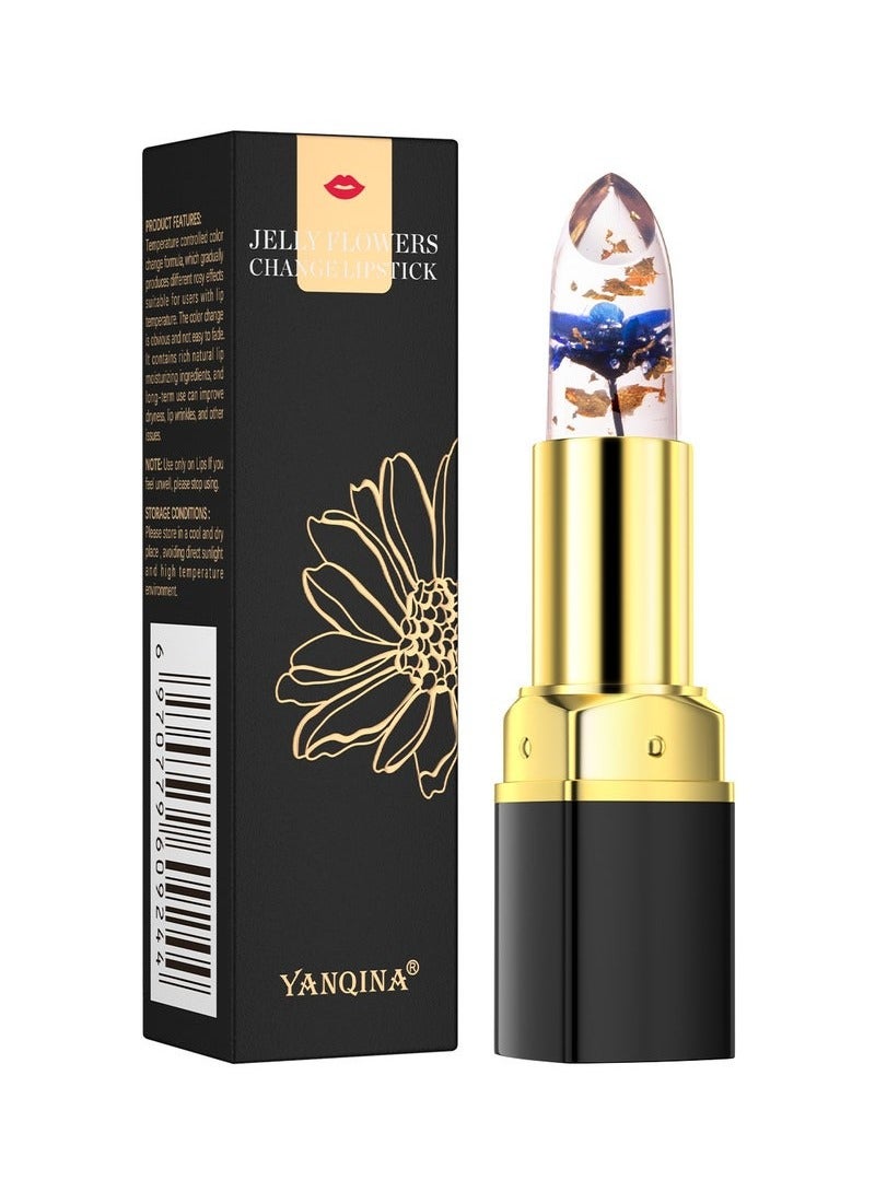 يانقينا أحمر شفاه هلام بتلة تغيير اللون السحري-مرطب ومغذي ، حساسة لدرجة الحرارة ، مظهر طبيعي لجميع أنواع البشرة-هدية عيد الحب المثالية مع أحمر شفاه زهرة سكوالان النباتية مع نبات سكوالان نبات سكوالان #02 - Image 5