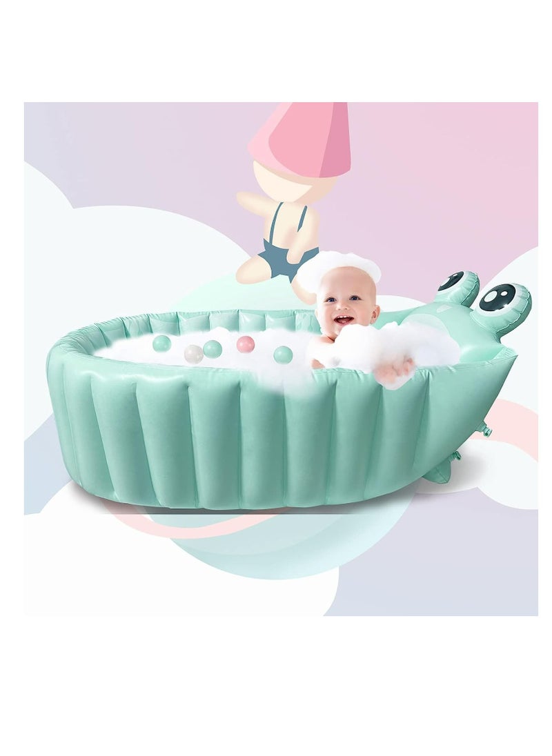 Arabest - Inflatable Baby Bathtub Portable Travel Bath Tub for Infants (Green) - Image 1