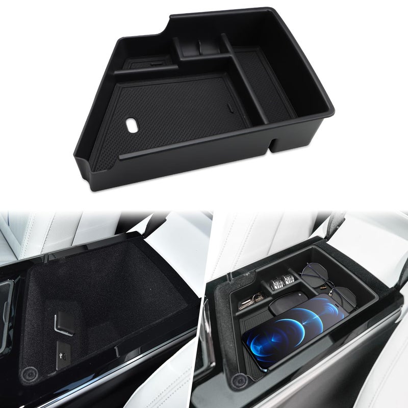 MARCHFA Center Console Organizer Tray Compatible for 2023 2024 2025 Cadillac Lyriq Accessories Armrest Storage Box Middle Console Insert Holder