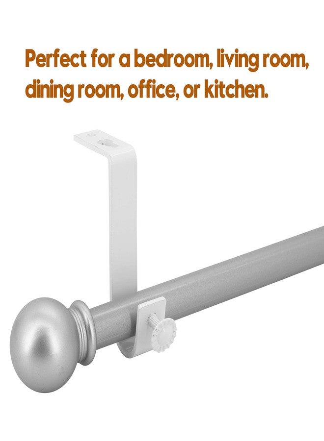 AddGrace 4 Pack Ceiling Curtain Rod Bracket Heavy Duty Single Curtain Rod Holders for 1 Inch Drapery Holder for Living Room Bedroom White - Image 5