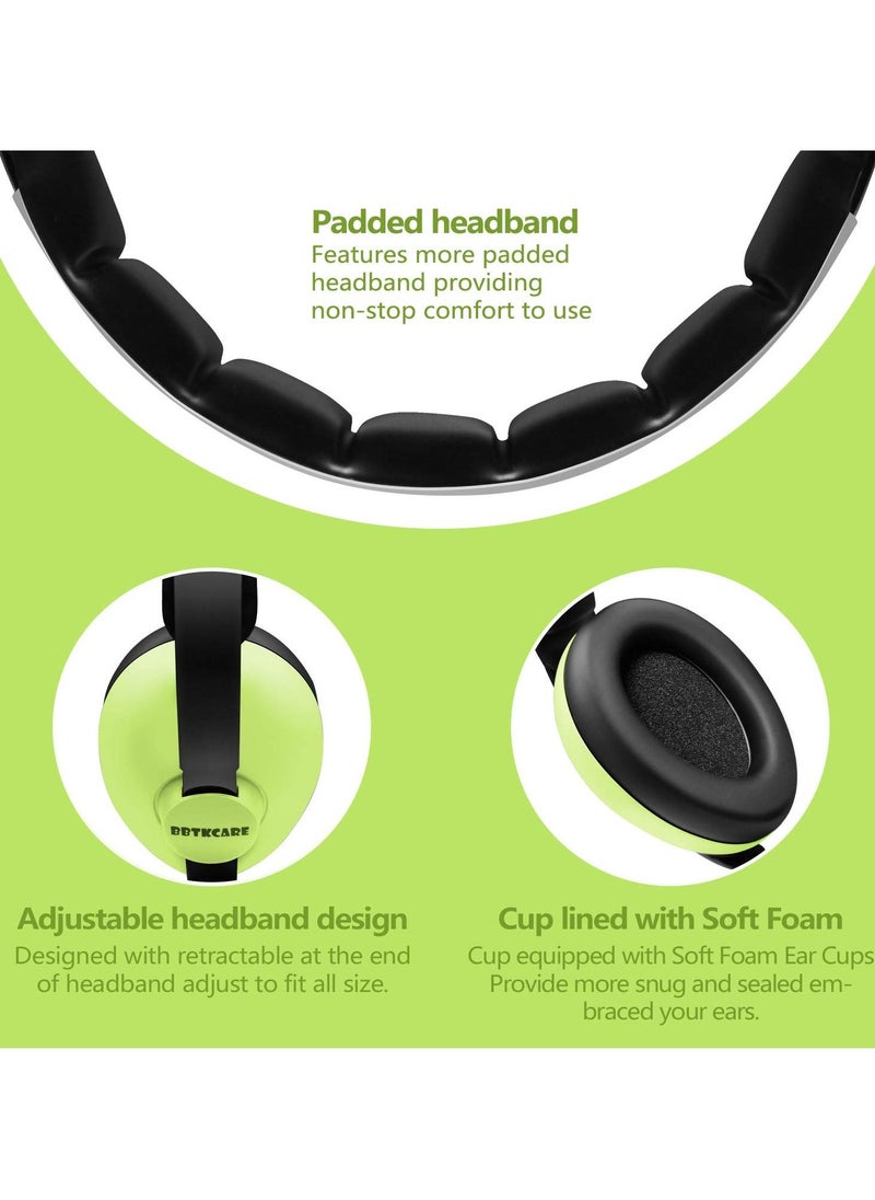Excefore - Baby Ear Protection Noise Cancelling Headphones for Babies for 3 Months to 2 Years, Green - Image 1