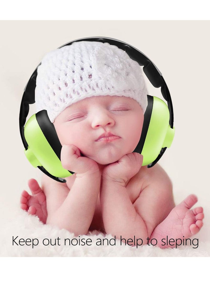 Excefore - Baby Ear Protection Noise Cancelling Headphones for Babies for 3 Months to 2 Years, Green - Image 1