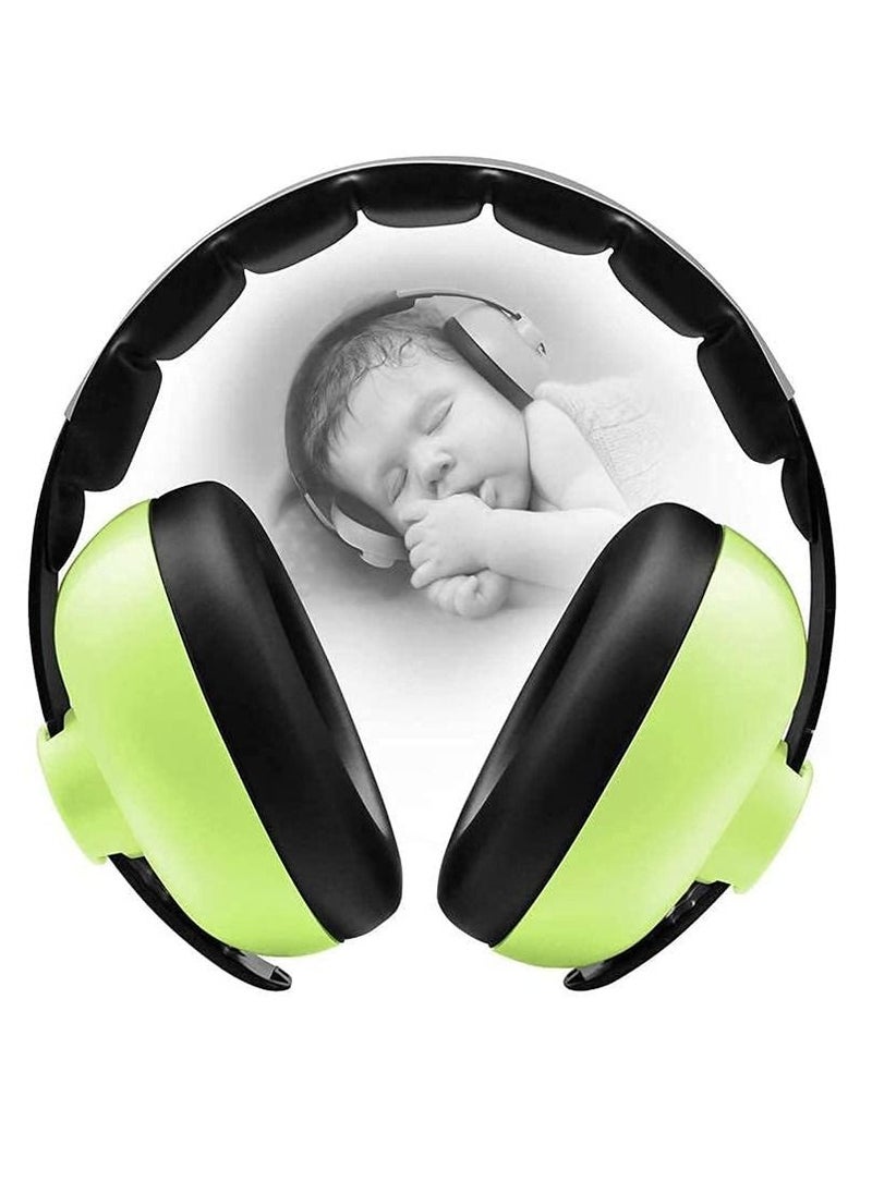 Excefore - Baby Ear Protection Noise Cancelling Headphones for Babies for 3 Months to 2 Years, Green - Image 1