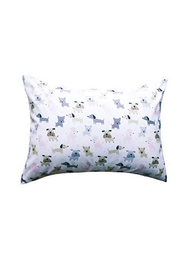 ELLA & MAX Puppy Toddler Pillow CASE. Dog Pillowcase Soft & Cuddly. Fits 13x18 & 14x19 Toddler Pillows. Easy to wash & no Ironing. Handmade in USA. Made of Luxury Microfiber Fabric. (Puppy Print) - Image 1