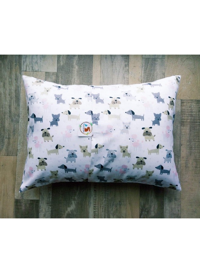 ELLA & MAX Puppy Toddler Pillow CASE. Dog Pillowcase Soft & Cuddly. Fits 13x18 & 14x19 Toddler Pillows. Easy to wash & no Ironing. Handmade in USA. Made of Luxury Microfiber Fabric. (Puppy Print) - Image 3