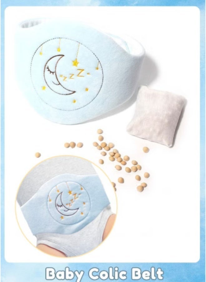 Happy Tummy Baby Colic & Gas Relief Belly Band - Natural Cherry Pit Heated Waist Belt - Organic Thermal Therapy for Newborns & Infants (Adjustable Cotton) - Image 3