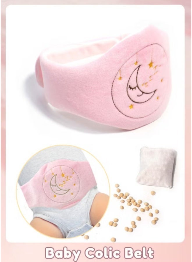Happy Tummy Baby Colic & Gas Relief Belly Band - Natural Cherry Pit Heated Waist Belt - Organic Thermal Therapy for Newborns & Infants (Adjustable Cotton) - Image 4