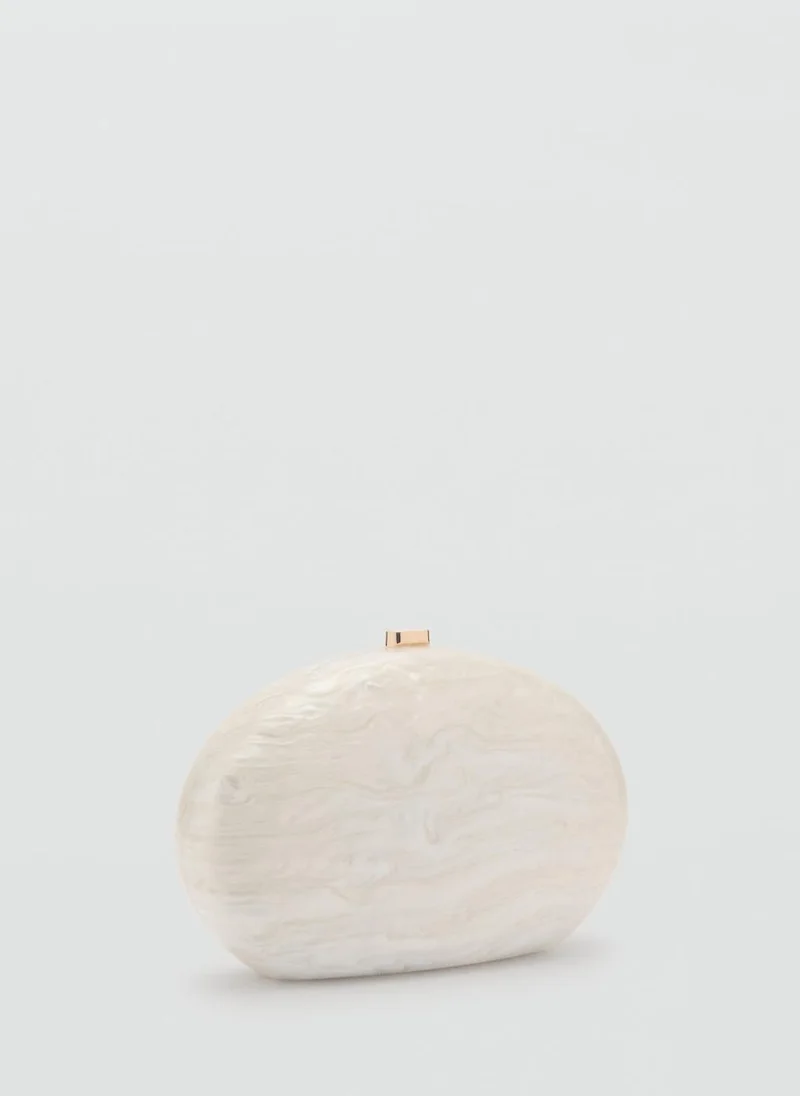 MANGO Oval Clutch Bag