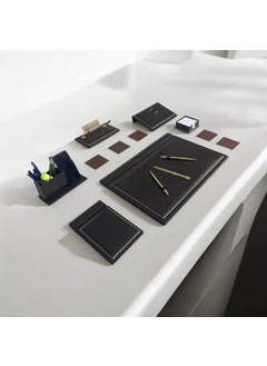 Eren Ofis Eren Office Corduroy Leather Desk Set Personalized Name Leather Desk Set  - Image 1