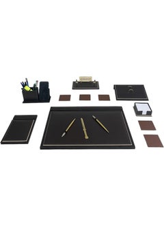 Eren Ofis Eren Office Corduroy Leather Desk Set Personalized Name Leather Desk Set  - Image 5