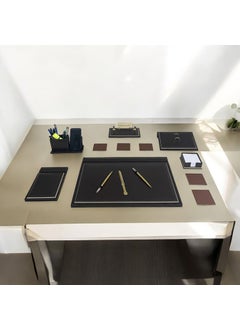 Eren Ofis Eren Office Corduroy Leather Desk Set Personalized Name Leather Desk Set  - Image 4
