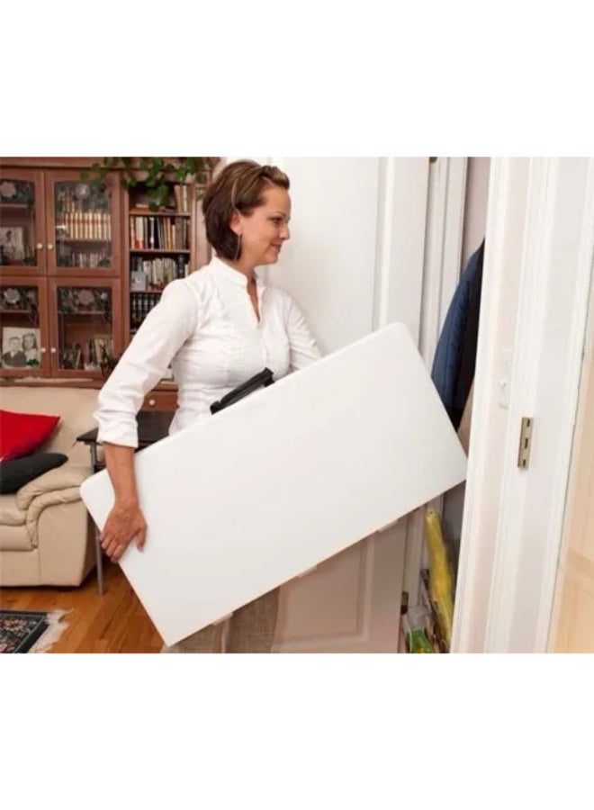 لايف تايم طاولة قابلة للطي إلى نصفين مربعة أبيض وأسود 73.7 x 93.9 x 93.9 سم 80377 - Image 5