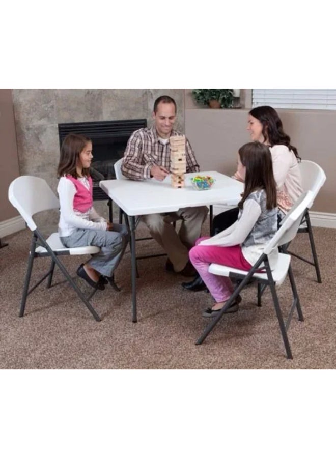 لايف تايم طاولة قابلة للطي إلى نصفين مربعة أبيض وأسود 73.7 x 93.9 x 93.9 سم 80377 - Image 4