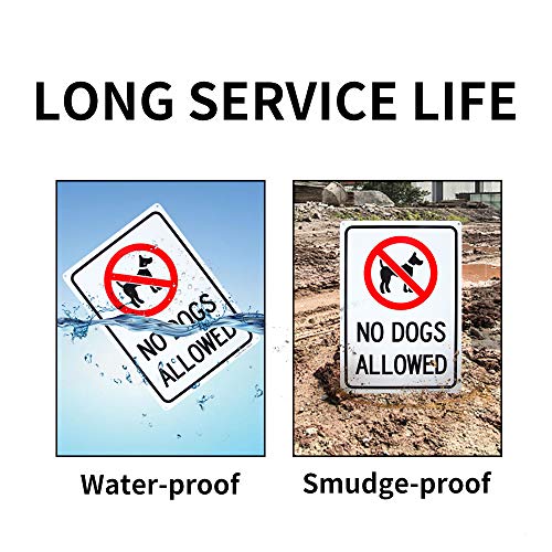 Enjoyist No Dogs Allowed Sign, 10"x 14" .04" Aluminum Sign Rust Free Aluminum-UV Protected and Weatherproof - Image 4