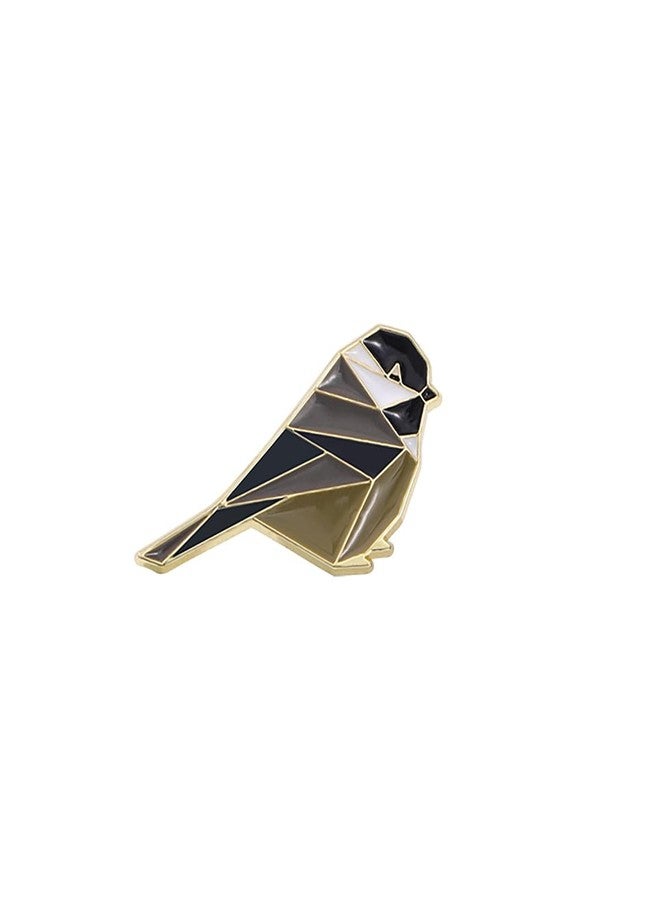 MXUHUI Bird Brooches Pin for Men Women Gold Tone Enamel Sparrow Bird Animal Brooch Lapel Pin Accessory for Clothing Bags Hats - Image 1