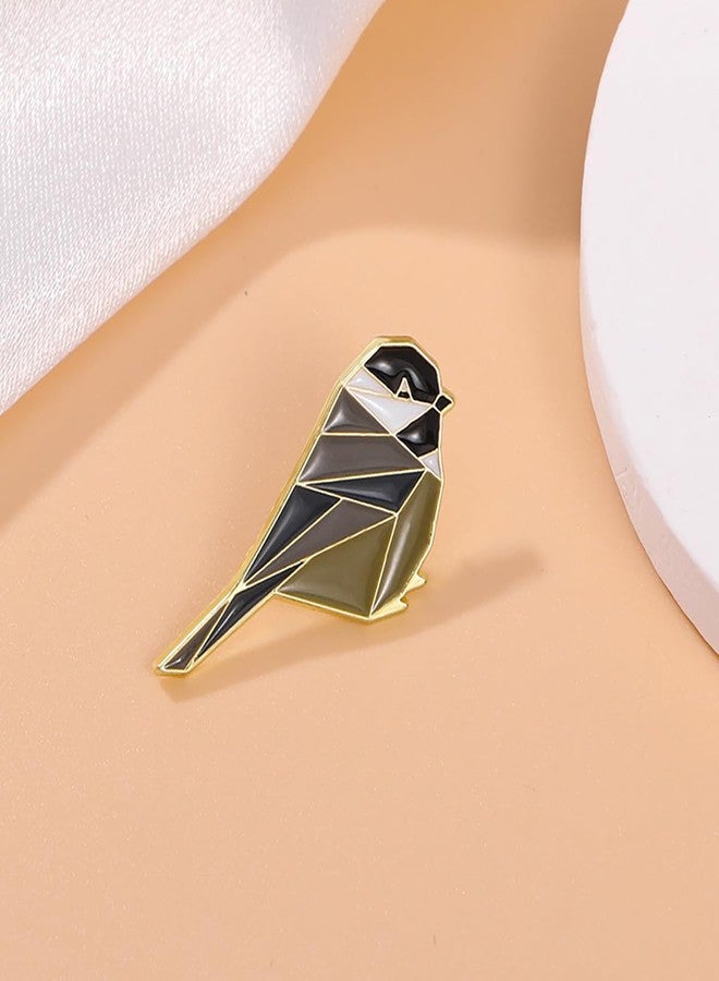 MXUHUI Bird Brooches Pin for Men Women Gold Tone Enamel Sparrow Bird Animal Brooch Lapel Pin Accessory for Clothing Bags Hats - Image 2