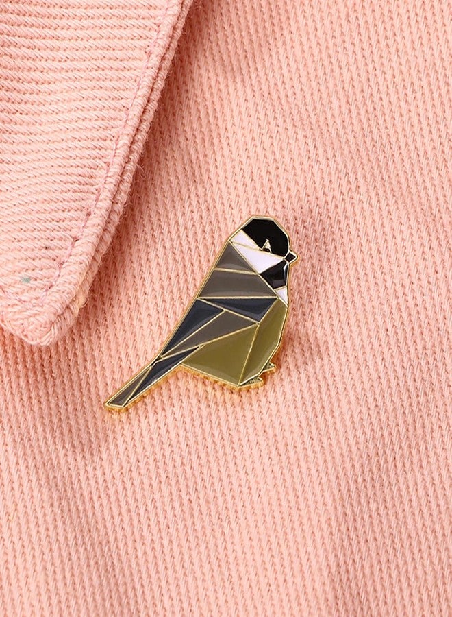 MXUHUI Bird Brooches Pin for Men Women Gold Tone Enamel Sparrow Bird Animal Brooch Lapel Pin Accessory for Clothing Bags Hats - Image 5