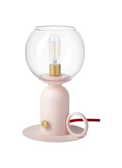 Table Lamp, Dimmable Light Pink/Red, 24 Cm