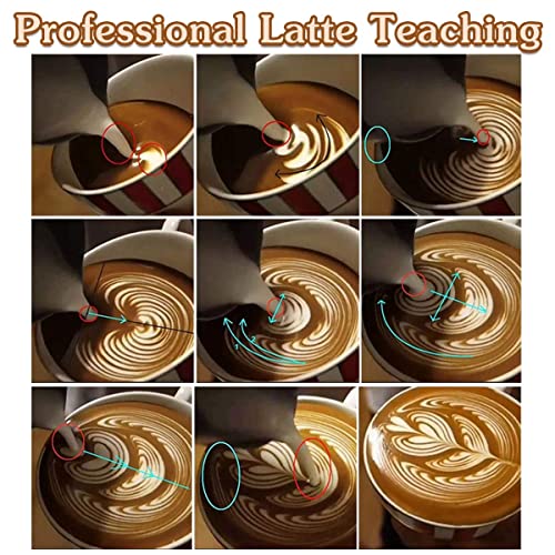 3D CREATIONS 350 MLStainless Steel Milk Frothing Pitcher Coffee Cappuccinos Milk Latte Art Jug Cup Frothing espresso Steamer - Image 3
