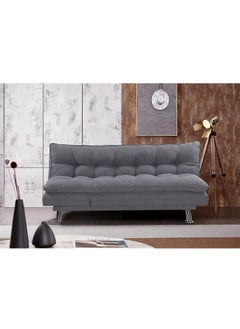 KARNAK Karnak Home Amos أريكة سرير I أريكة قماش للنوم I أريكة بثلاثة مقاعد I تصميم حديث لغرفة المعيشة أريكة رمادية 180X110X75 سم  - Image 1