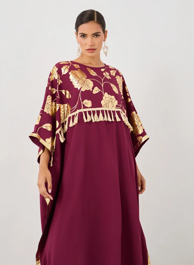 Take Two Take Two Women Floral Print Tassel Detail Maxi Kaftan