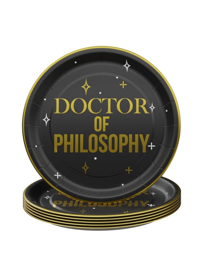 Blue Orchards Phd Graduation Party Plates And Napkins (60 Pieces For 20 Guests) - Doctor Party Decorations Doctorate Class Of 2024 Décor Congratulations Disposable Paper Plates And Napkins - Image 4
