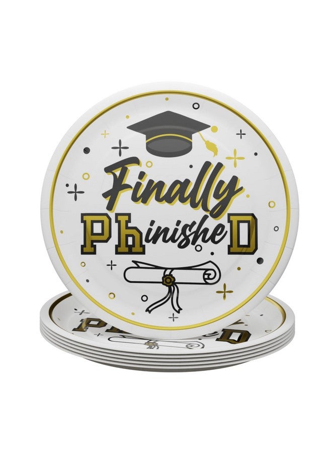 Blue Orchards Phd Graduation Party Plates And Napkins (60 Pieces For 20 Guests) - Doctor Party Decorations Doctorate Class Of 2024 Décor Congratulations Disposable Paper Plates And Napkins - Image 3