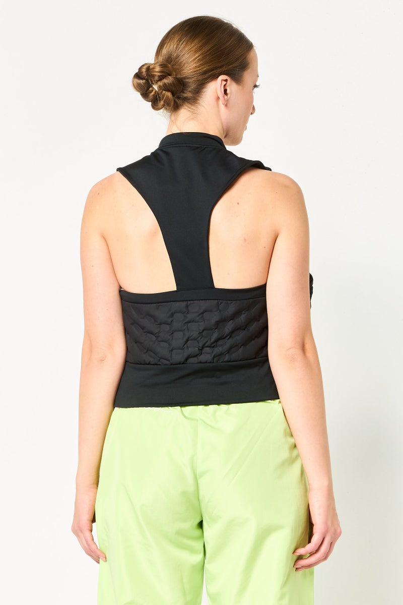 Nike Women Standard Fit Sleeveless Running Vest Jacket, Black - Image 3