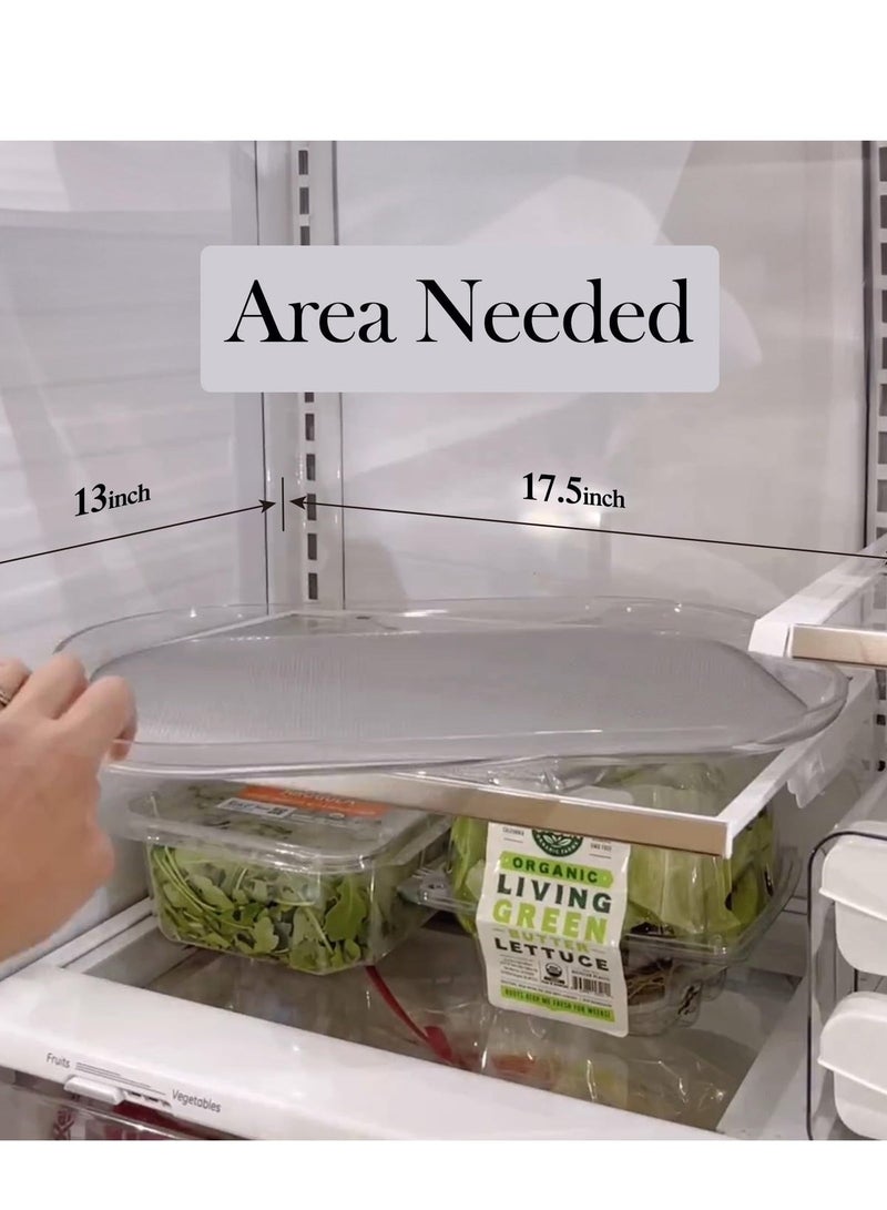 Lazy Susan Turntable Organizer for Fridge Refrigerator Rectangle Lazy Susan Spice Rack for Cabinet Pantry Countertop Vanity Fridge Organization and Storage - Image 3