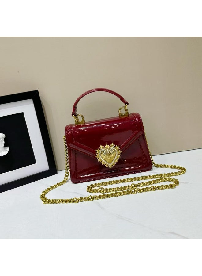 D&G Mahroon Devotion Small Tote Bag