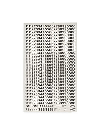 CHARTPAK Self-Adhesive Vinyl Numbers, 1/4 Inch High, Black, 718 per Pack (01100) - Image 2