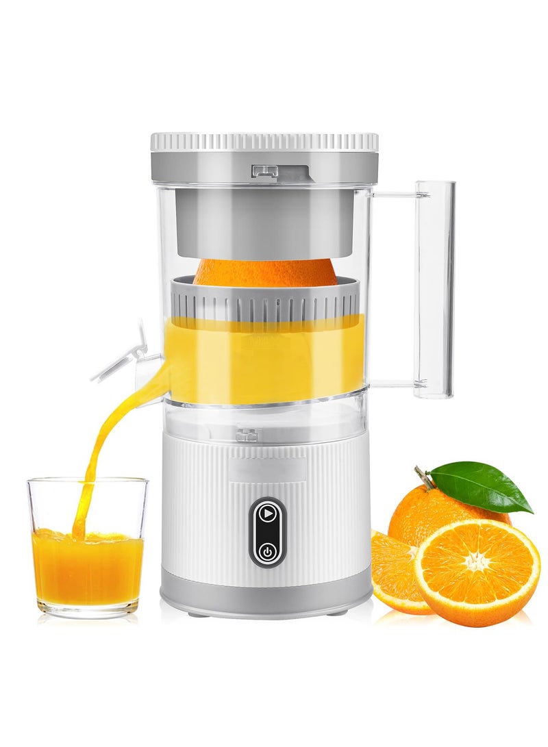 SYOSI Electric Citrus Juicer, Rechargeable Juicer Machine with USB Cable and Cleaning Brush, Orange Lime Lemon Grapefruit Juicer Squeezer, Easy to Clean Portable Juicer - Image 1
