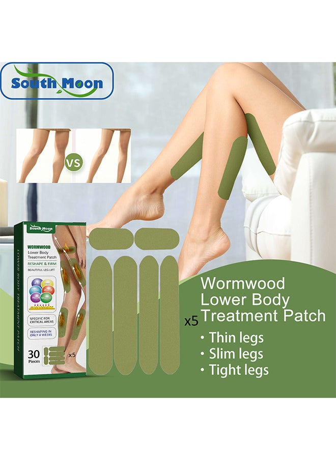 SOUTH MOON Herbal Stickers To Reduce Cellulite, Firming And Cellulite Reducing Thigh Stickers, Wormwood Herbal Leg Lifting Stickers, Tightening Lifting Tape Shaping Leg Stickers, 30PCS  - Image 2